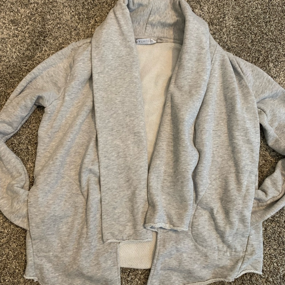 Athleta light grey wrap cardigan